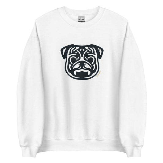 Moletom unissex - Pug - Tribal - Cores Claras i-animals