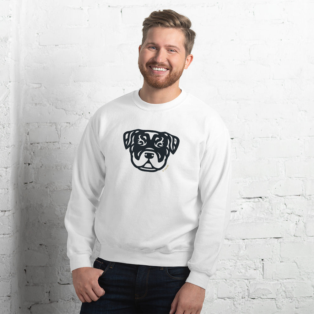 Moletom unissex - Rottweiler - Tribal - Cores Claras i-animals