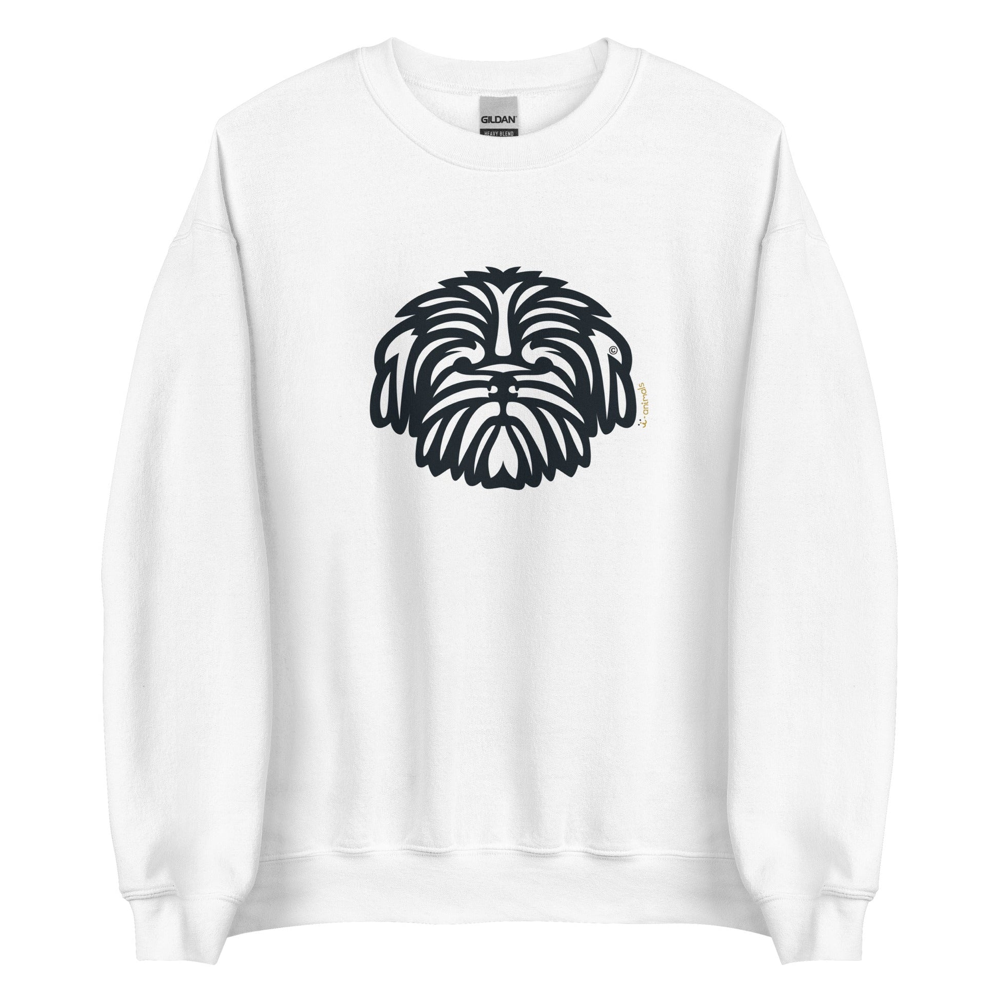 Moletom unissex - Shih Tzu - Tribal - Cores Claras i-animals