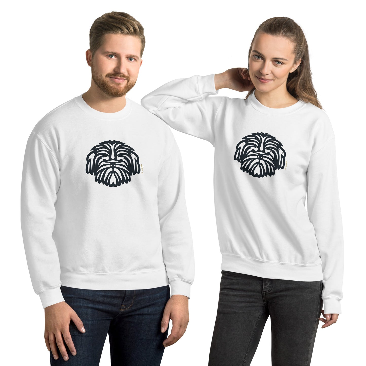 Moletom unissex - Shih Tzu - Tribal - Cores Claras i-animals