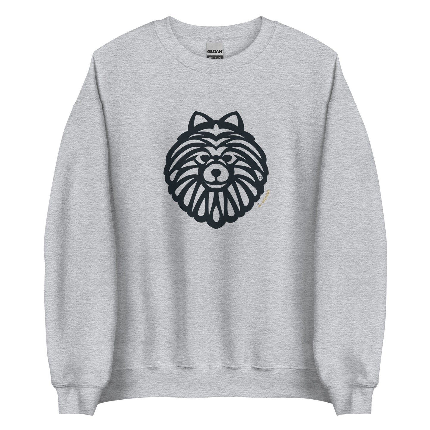 Moletom unissex - Spitz Alemao - Tribal - Cores Claras i-animals