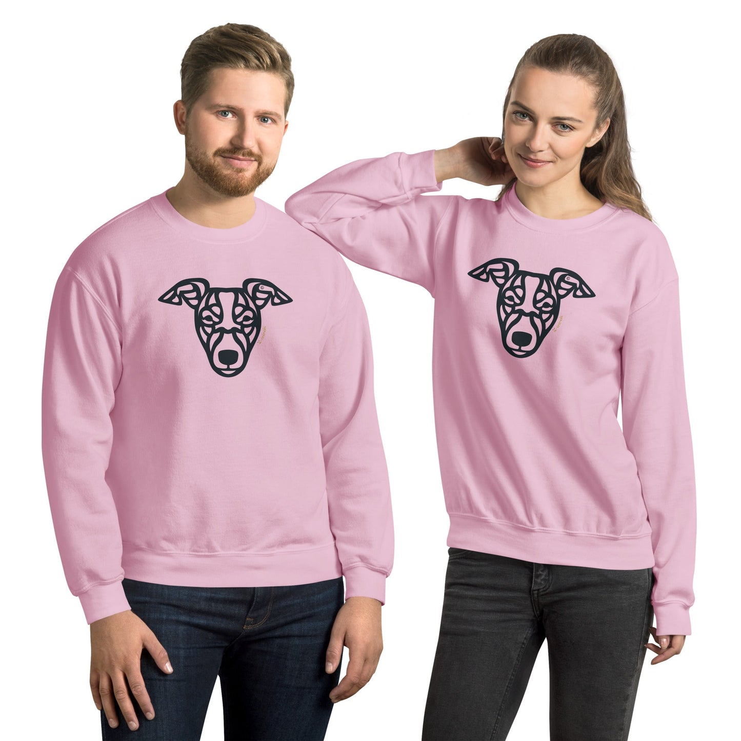 Moletom unissex - Whippet - Tribal - Cores Claras i-animals