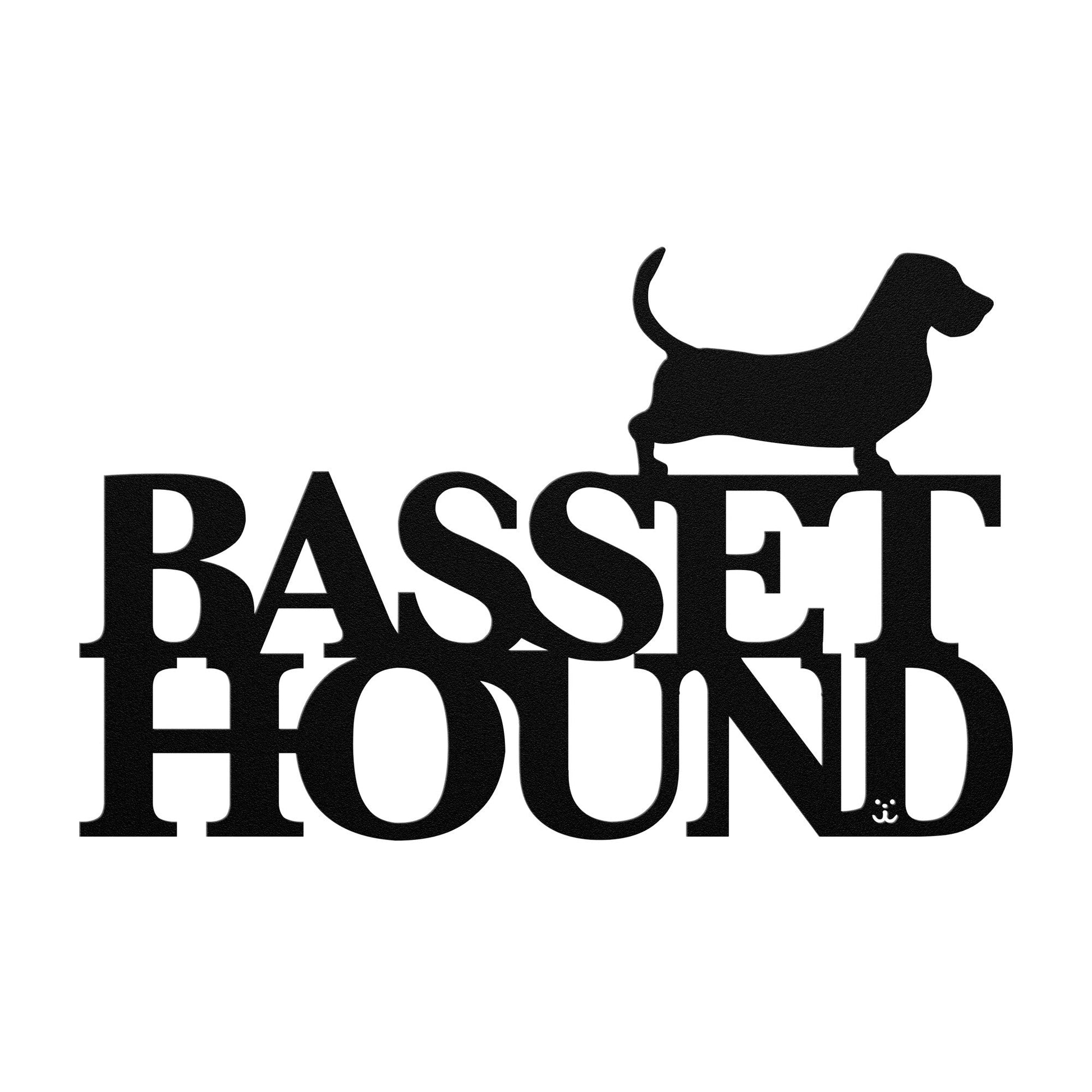 Placa de metal Basset Hound - Identidade i-animals