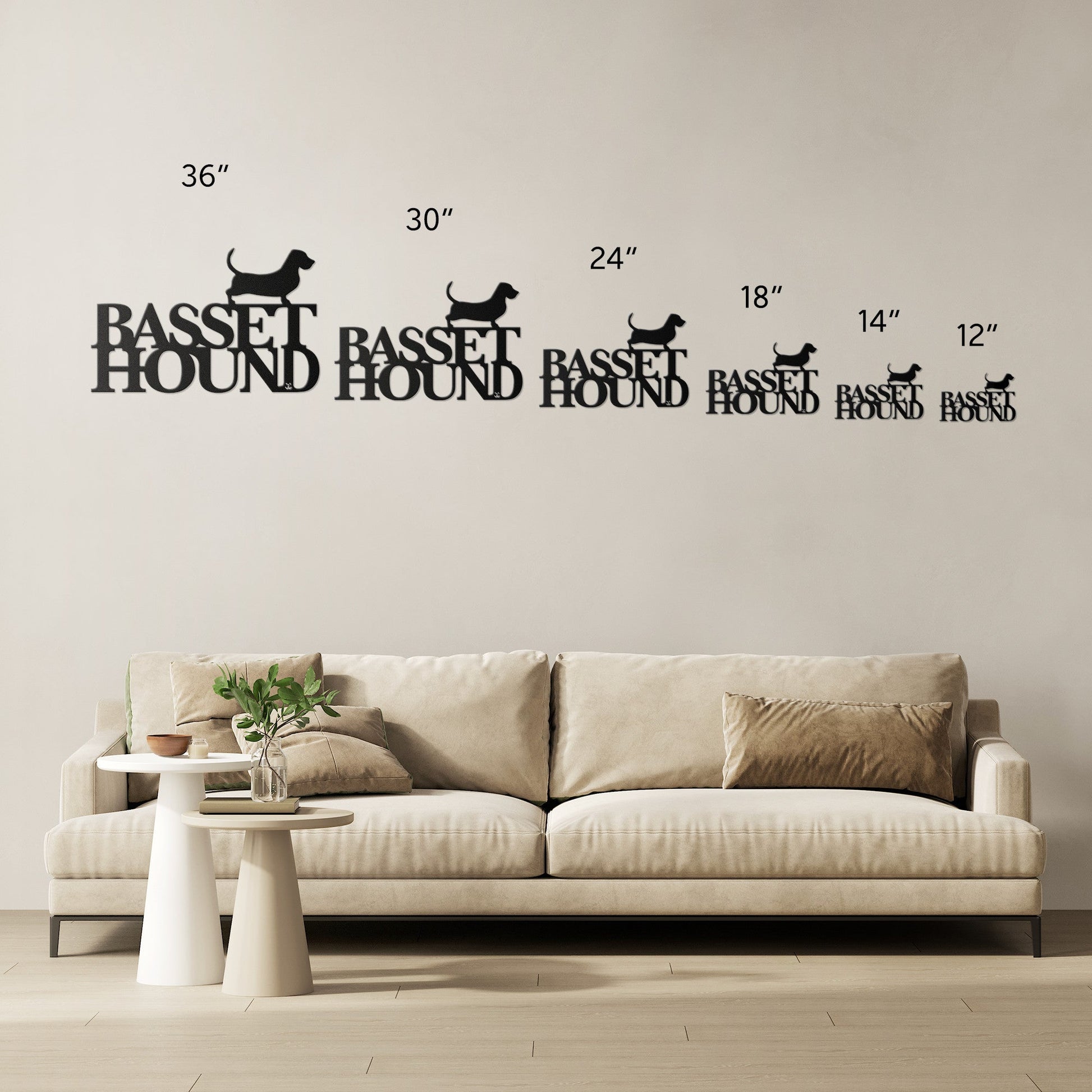 Placa de metal Basset Hound - Identidade i-animals