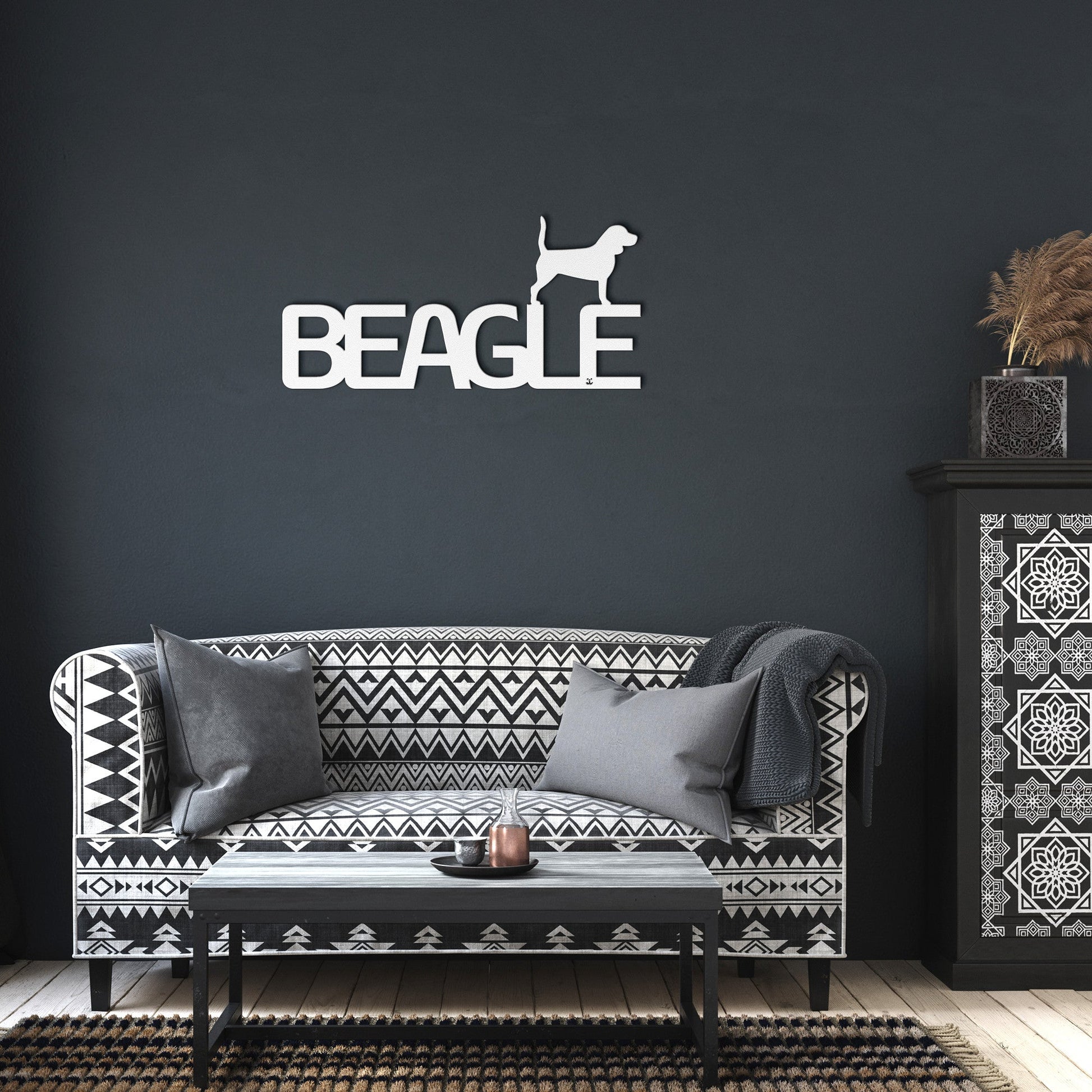 Placa de metal Beagle - Identidade i-animals