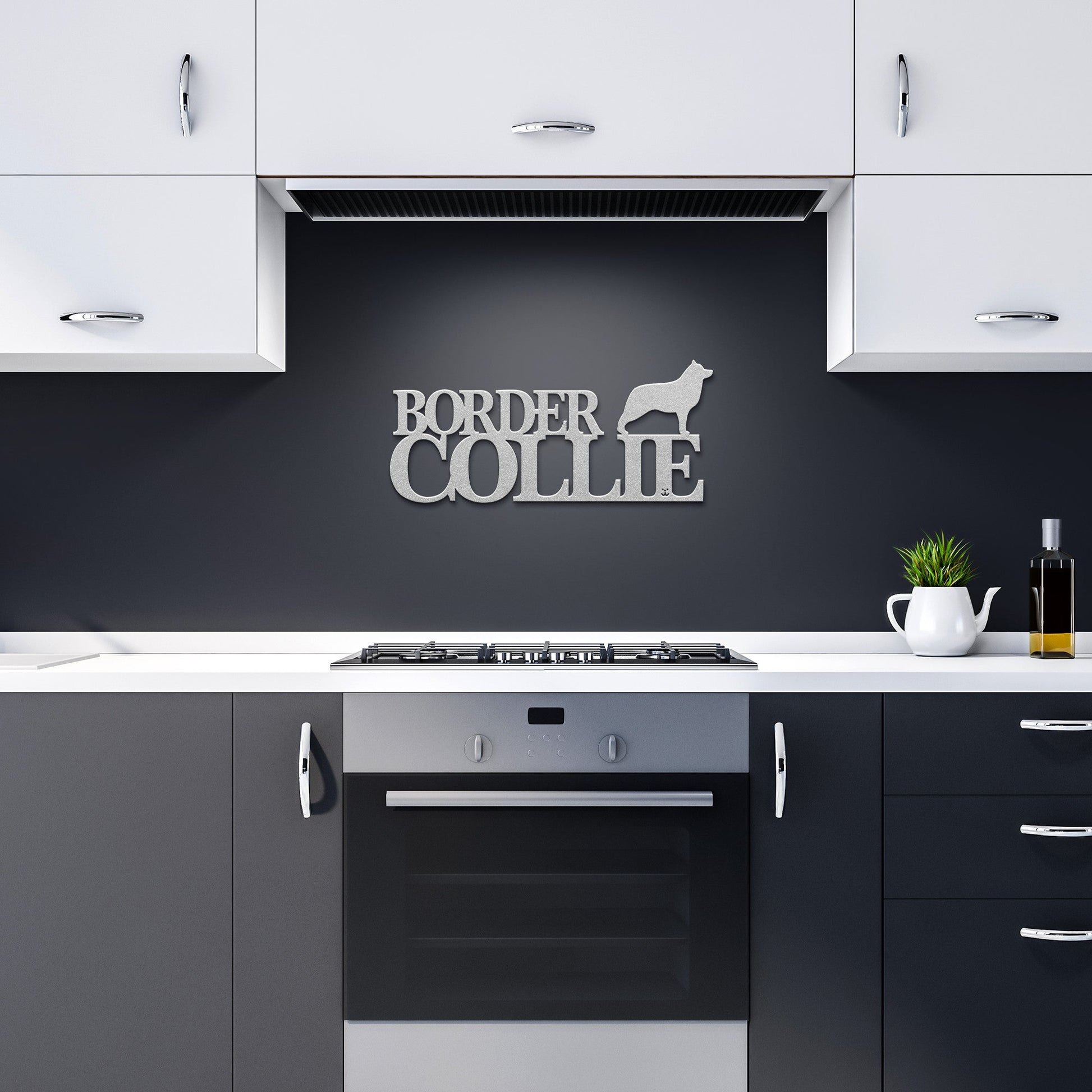 Placa de metal Border Collie - Identidade i-animals