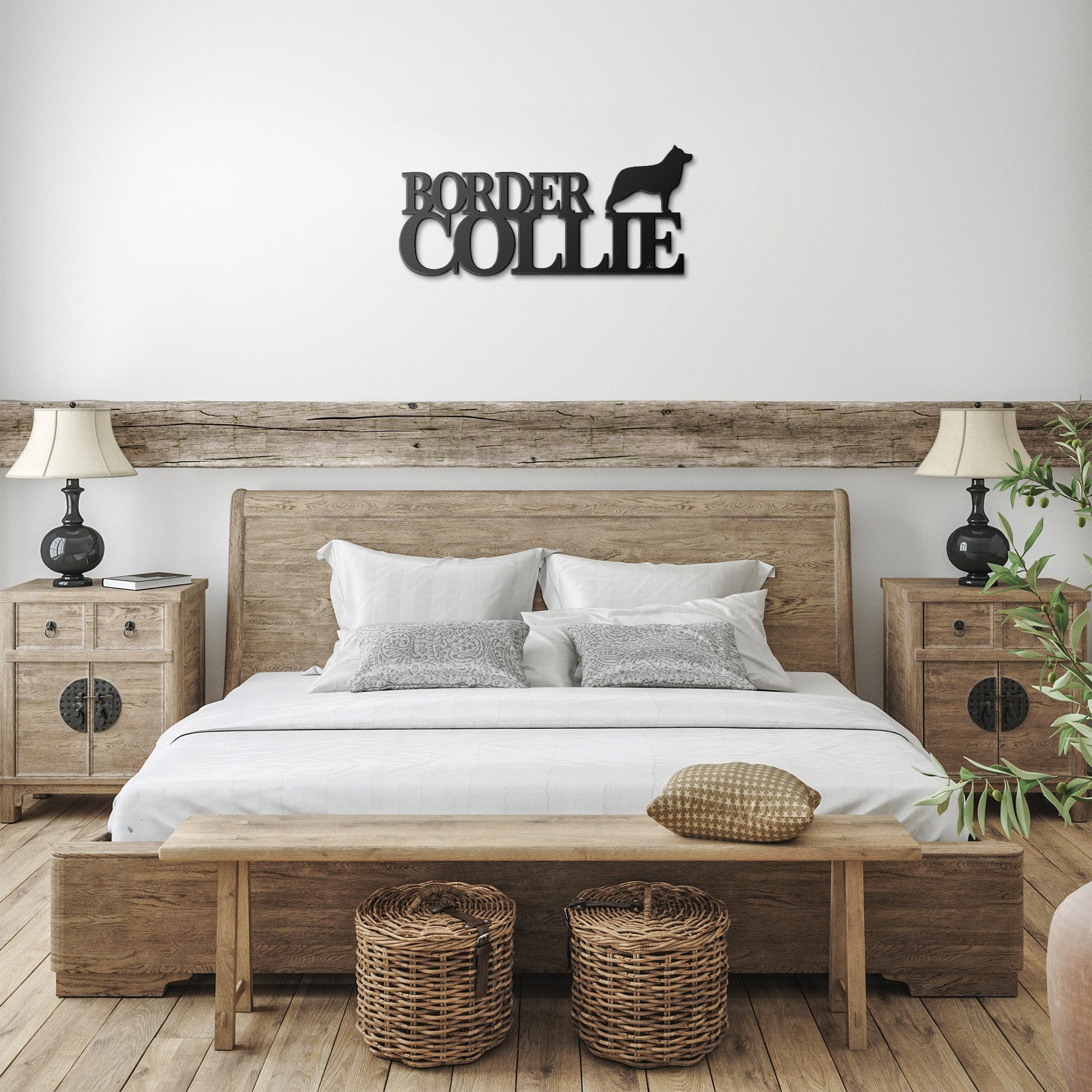 Placa de metal Border Collie - Identidade i-animals