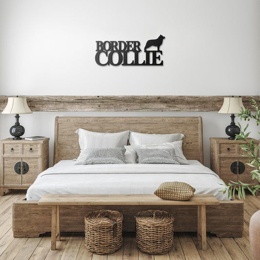 Placa de metal Border Collie - Identidade i-animals