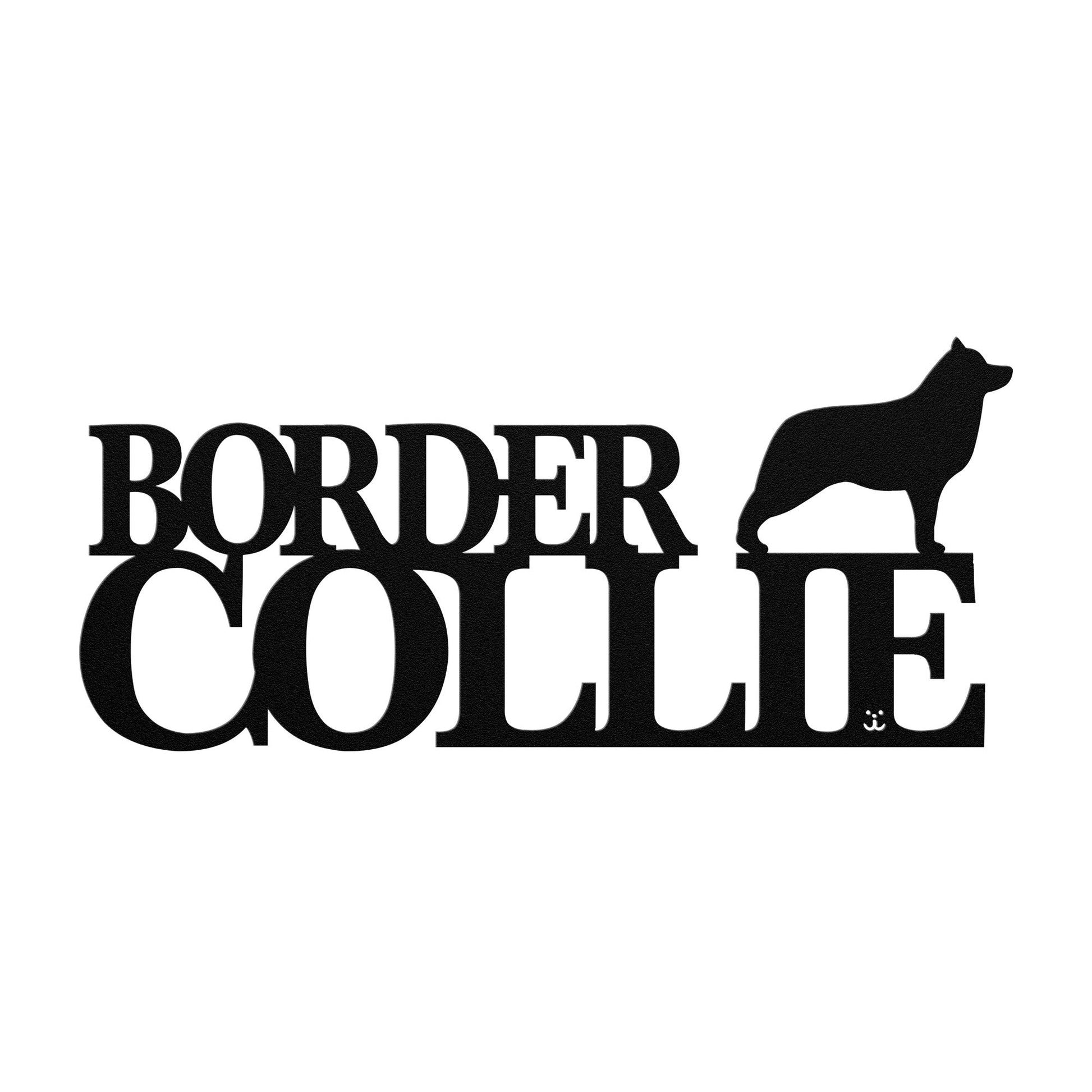 Placa de metal Border Collie - Identidade i-animals