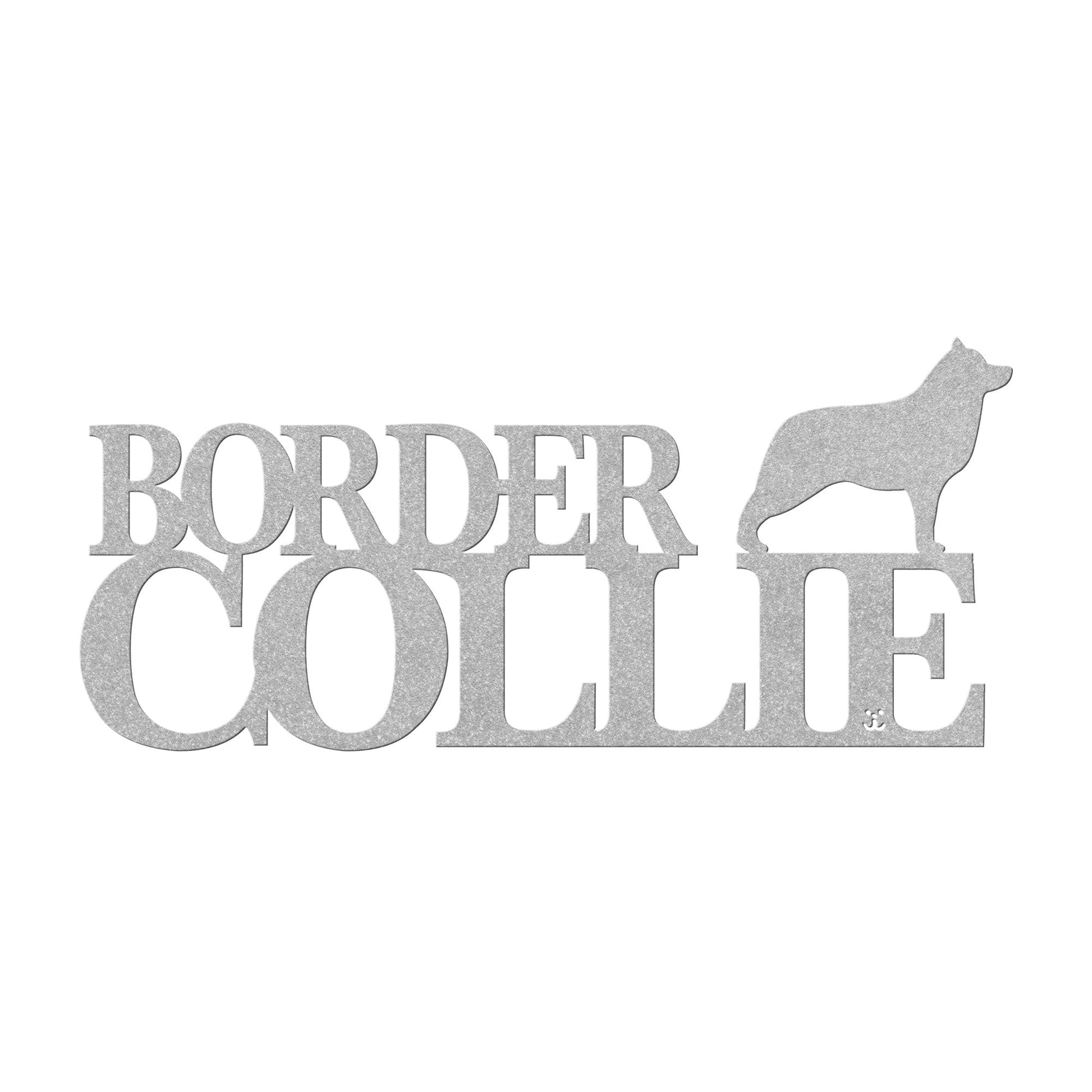 Placa de metal Border Collie - Identidade i-animals