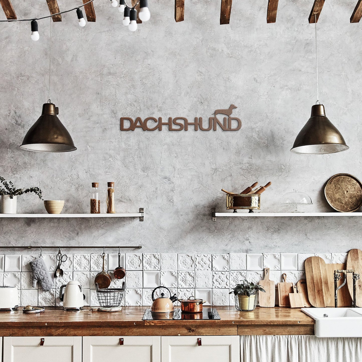 Placa de metal Dachshund - Identidade i-animals