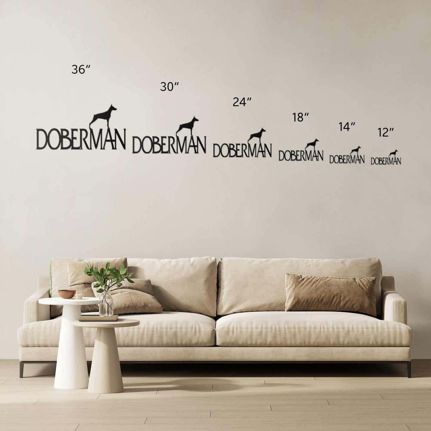 Placa de metal Doberman - Identidade i-animals