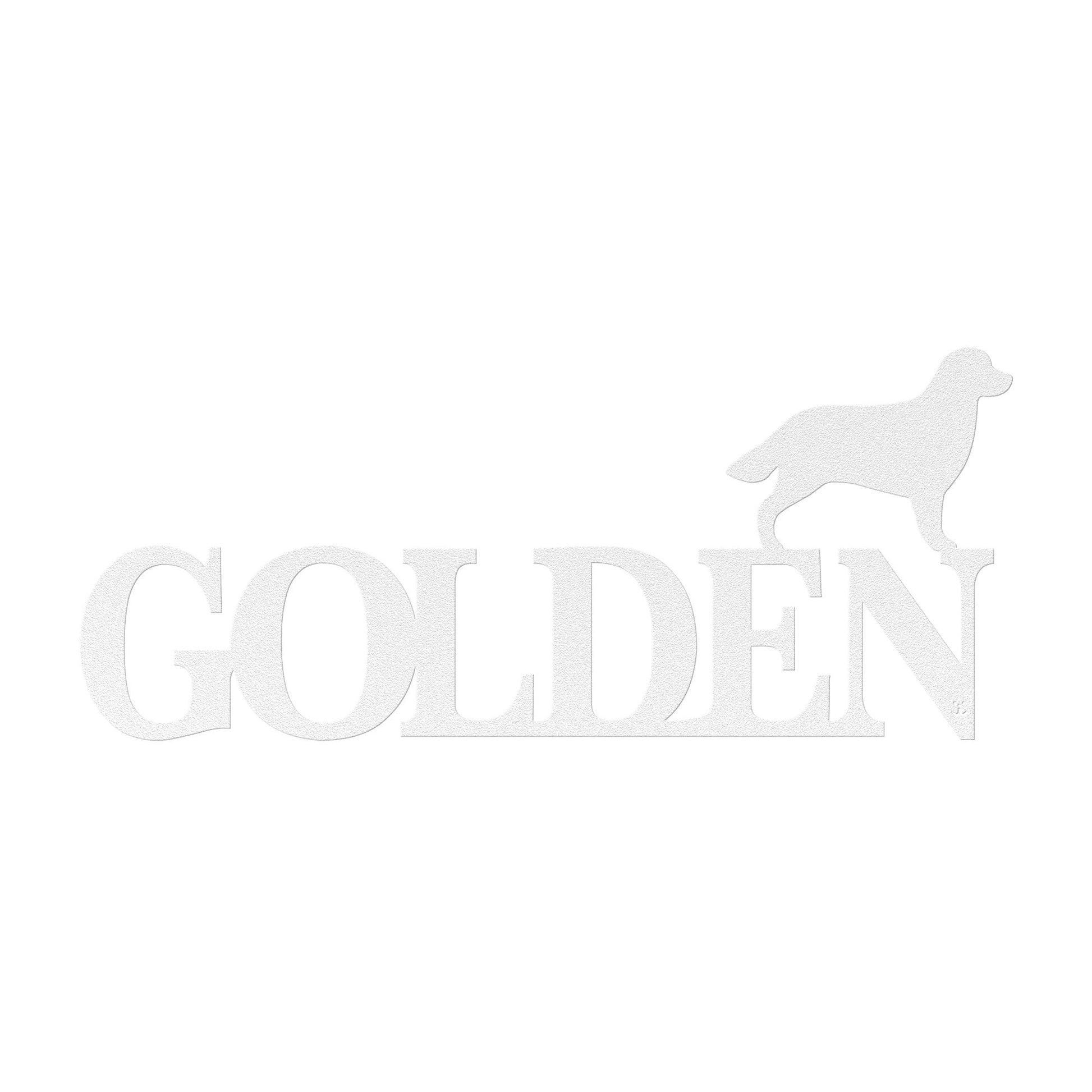Placa de metal Golden Retriever - Identidade i-animals