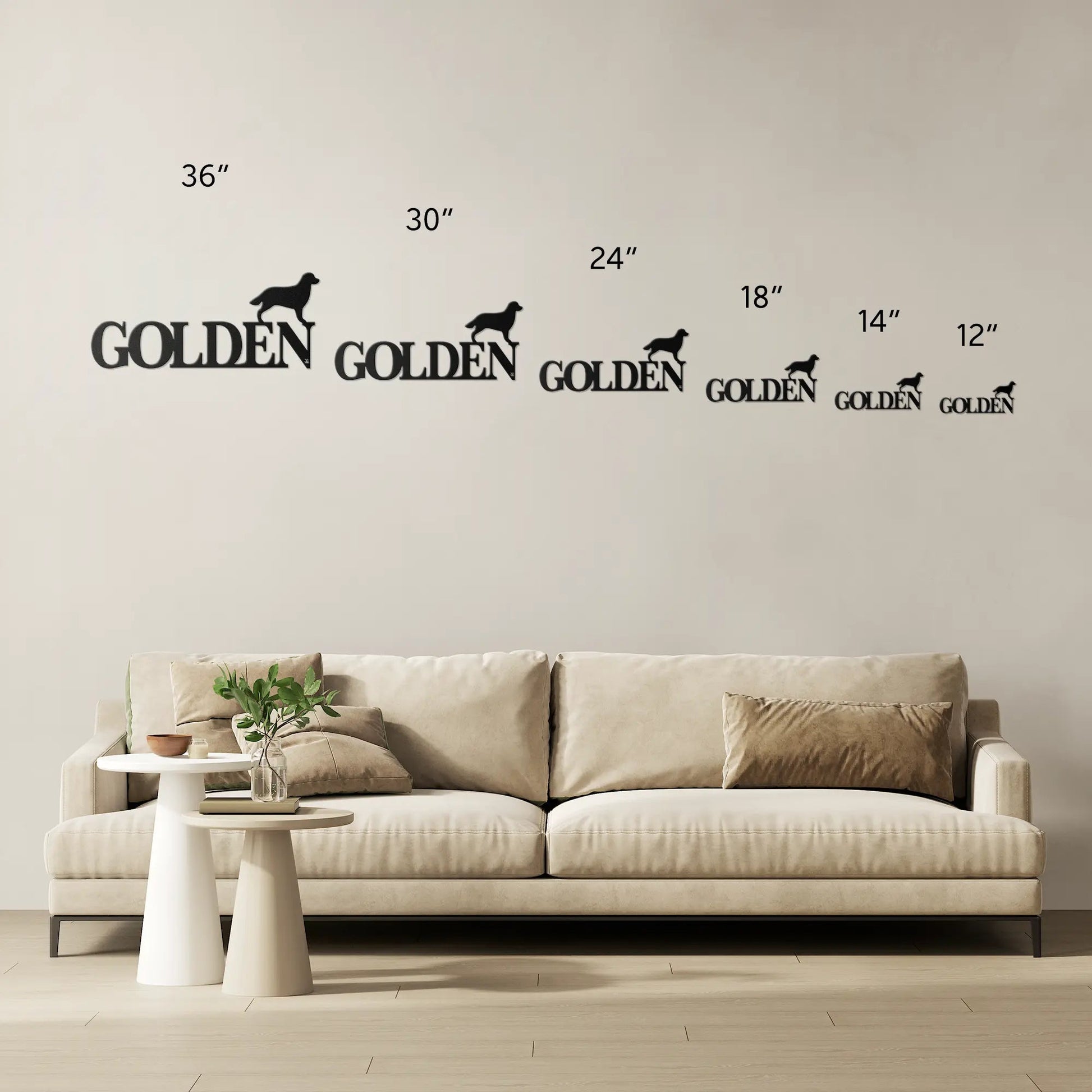 Placa de metal Golden Retriever - Identidade i-animals