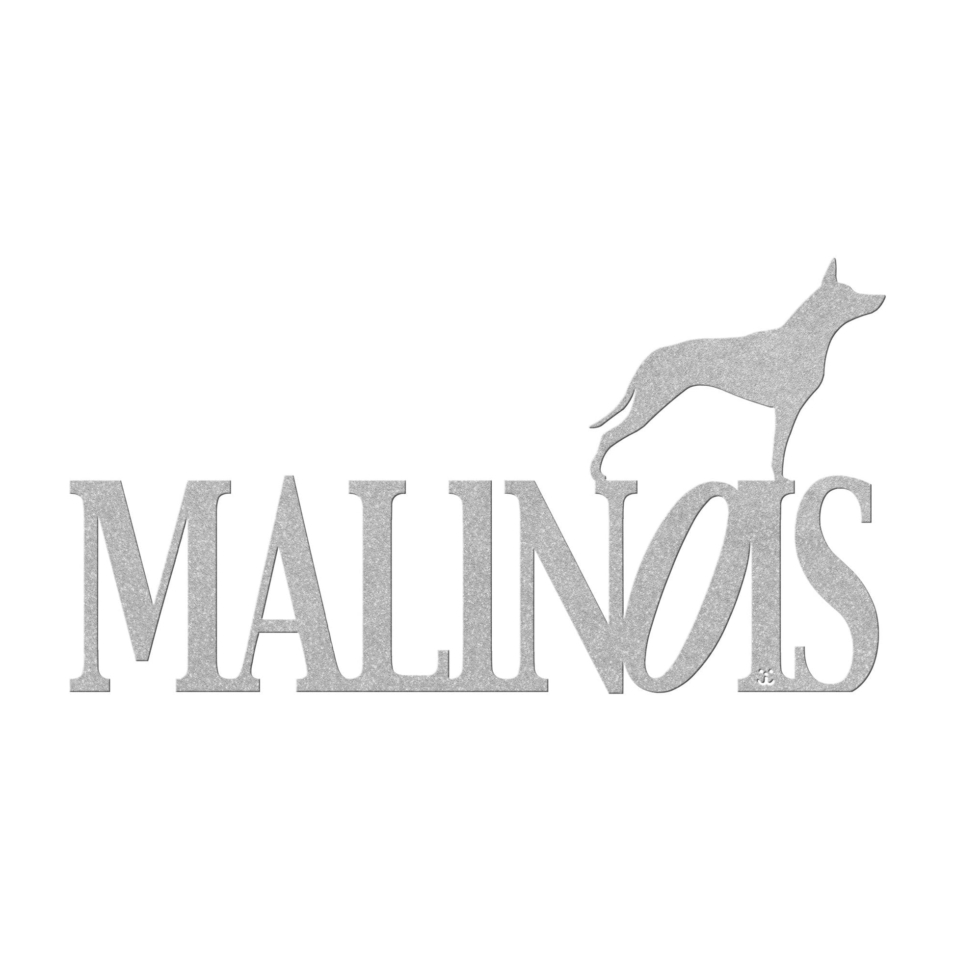 Placa de metal Malinois - Identidade i-animals