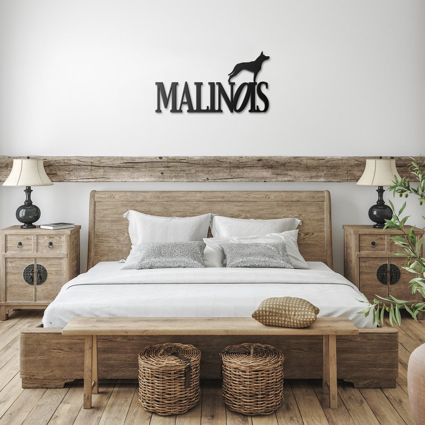 Placa de metal Malinois - Identidade i-animals
