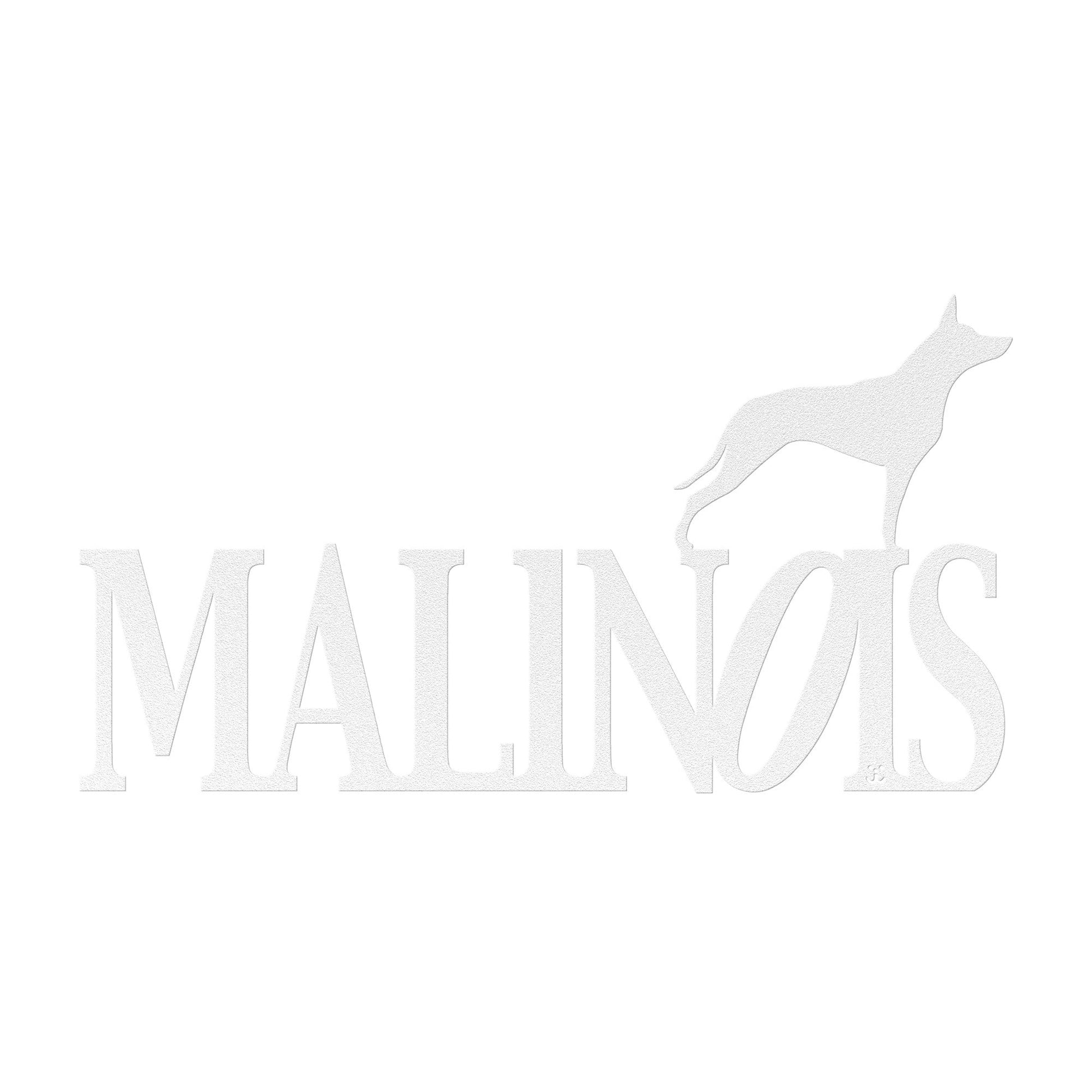 Placa de metal Malinois - Identidade i-animals