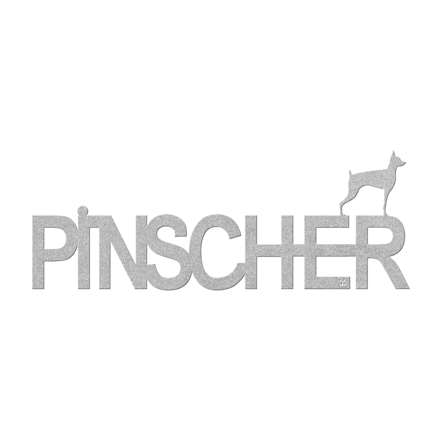 Placa de metal Pinscher - Identidade i-animals