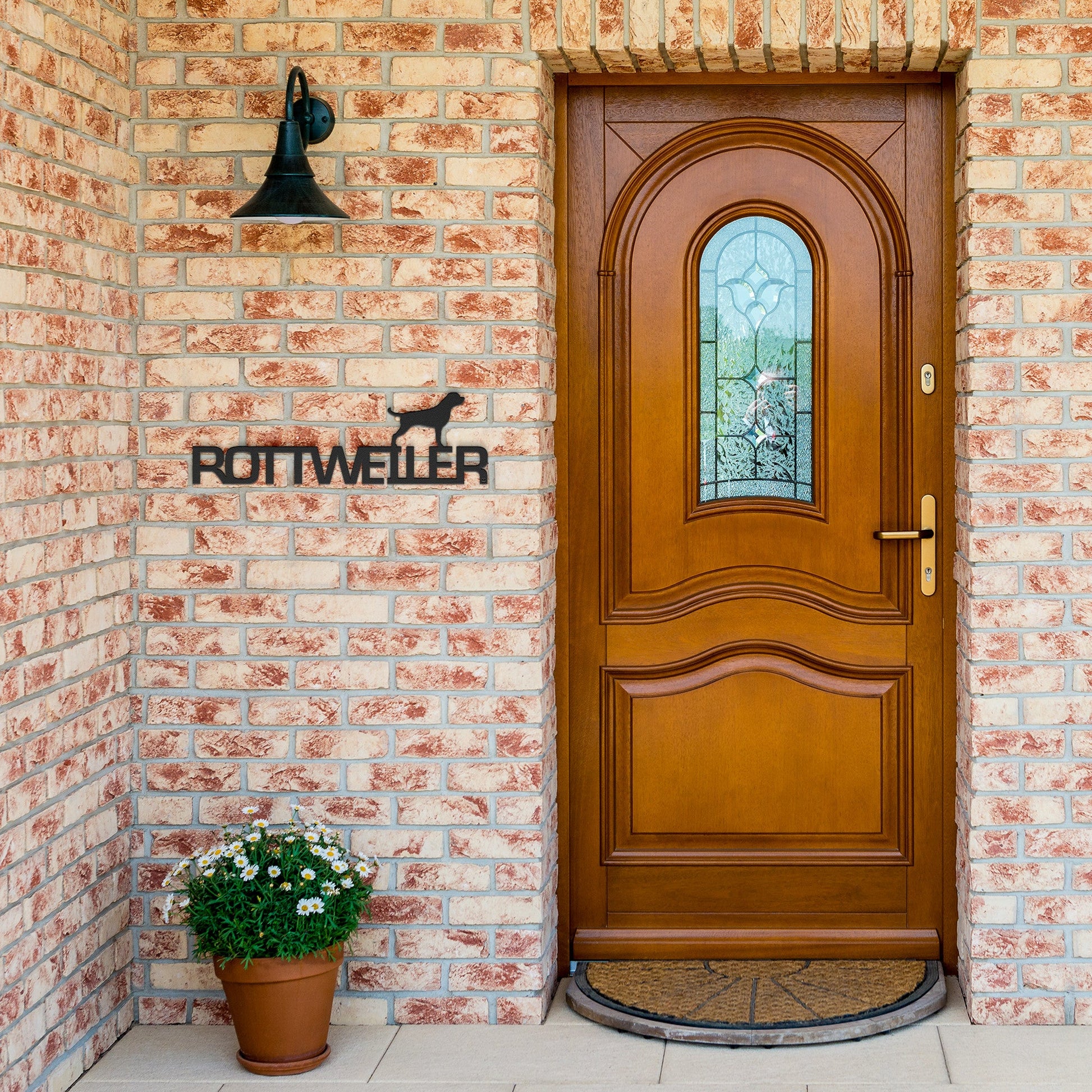 Placa de metal Rottweiler - Identidade i-animals