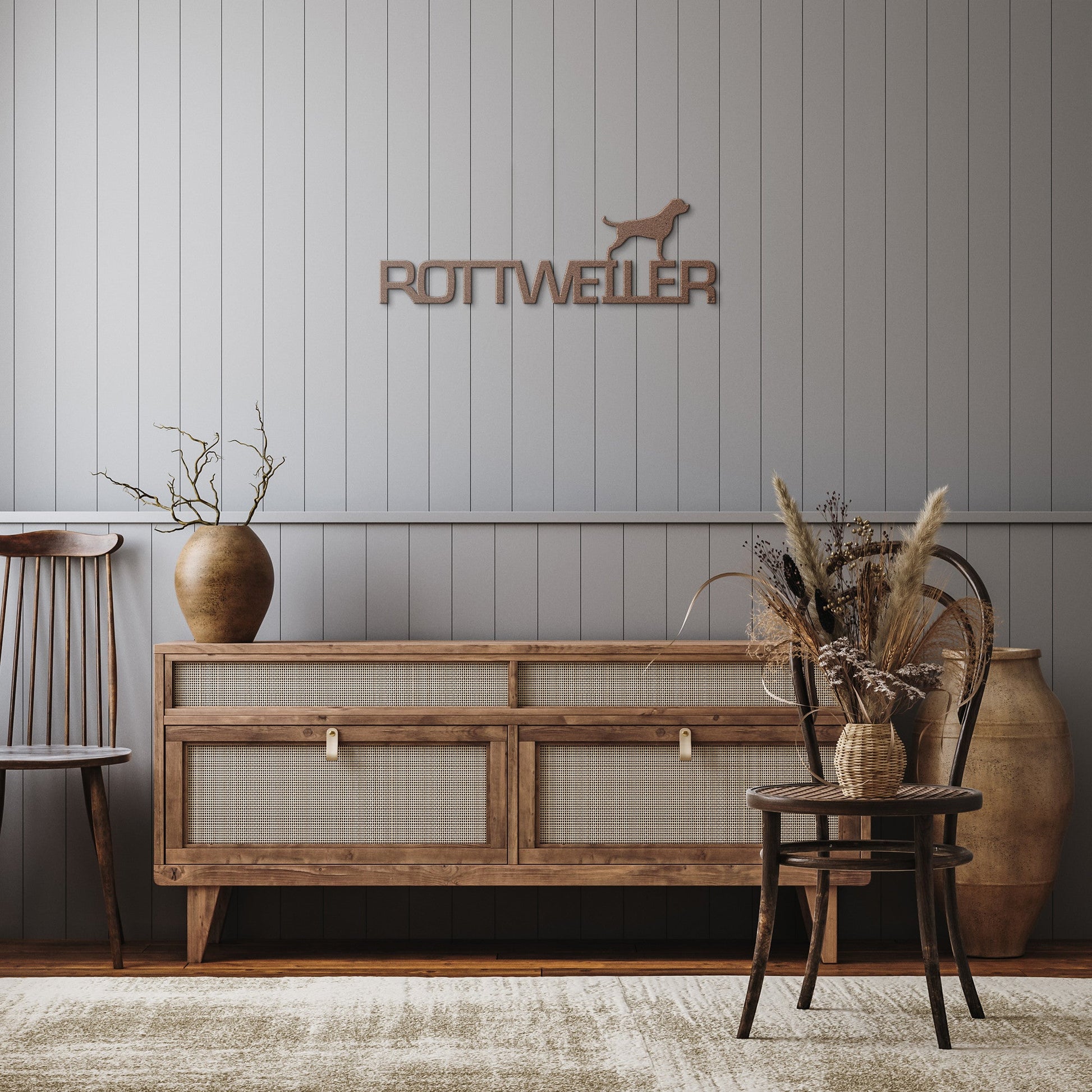 Placa de metal Rottweiler - Identidade i-animals