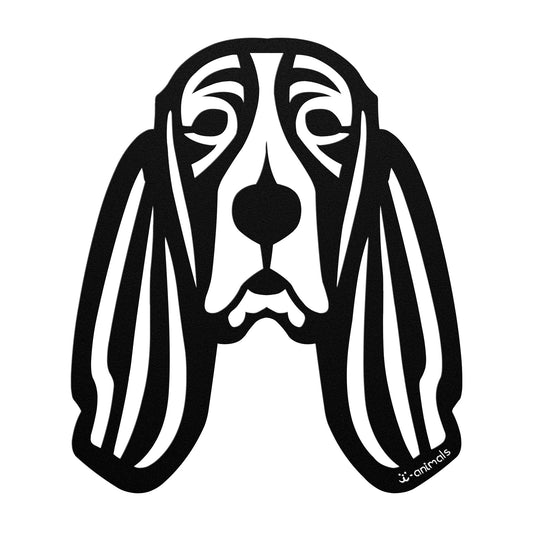 Basset Hound Cut Metal - Tribal