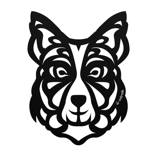Border Collie Cut Metal - Tribal