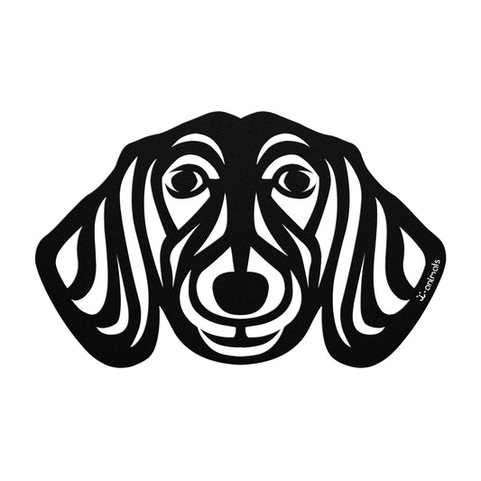Dachshund Cut Metal - Tribal