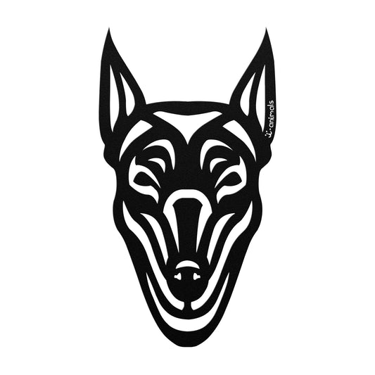 Doberman Cut Metal - Tribal