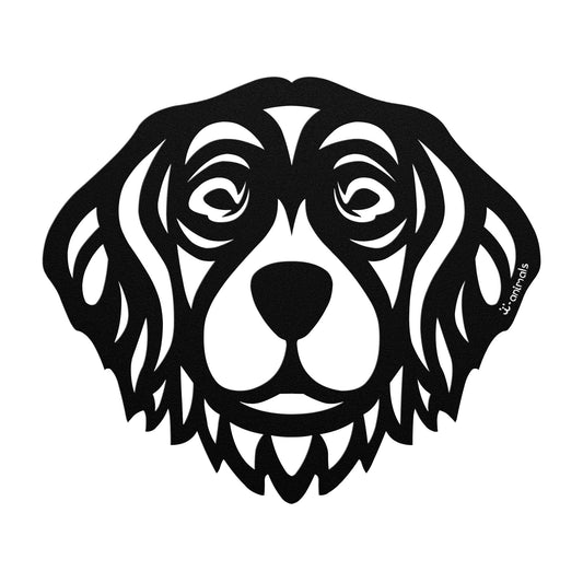 Golden Retriever Cut Metal - Tribal