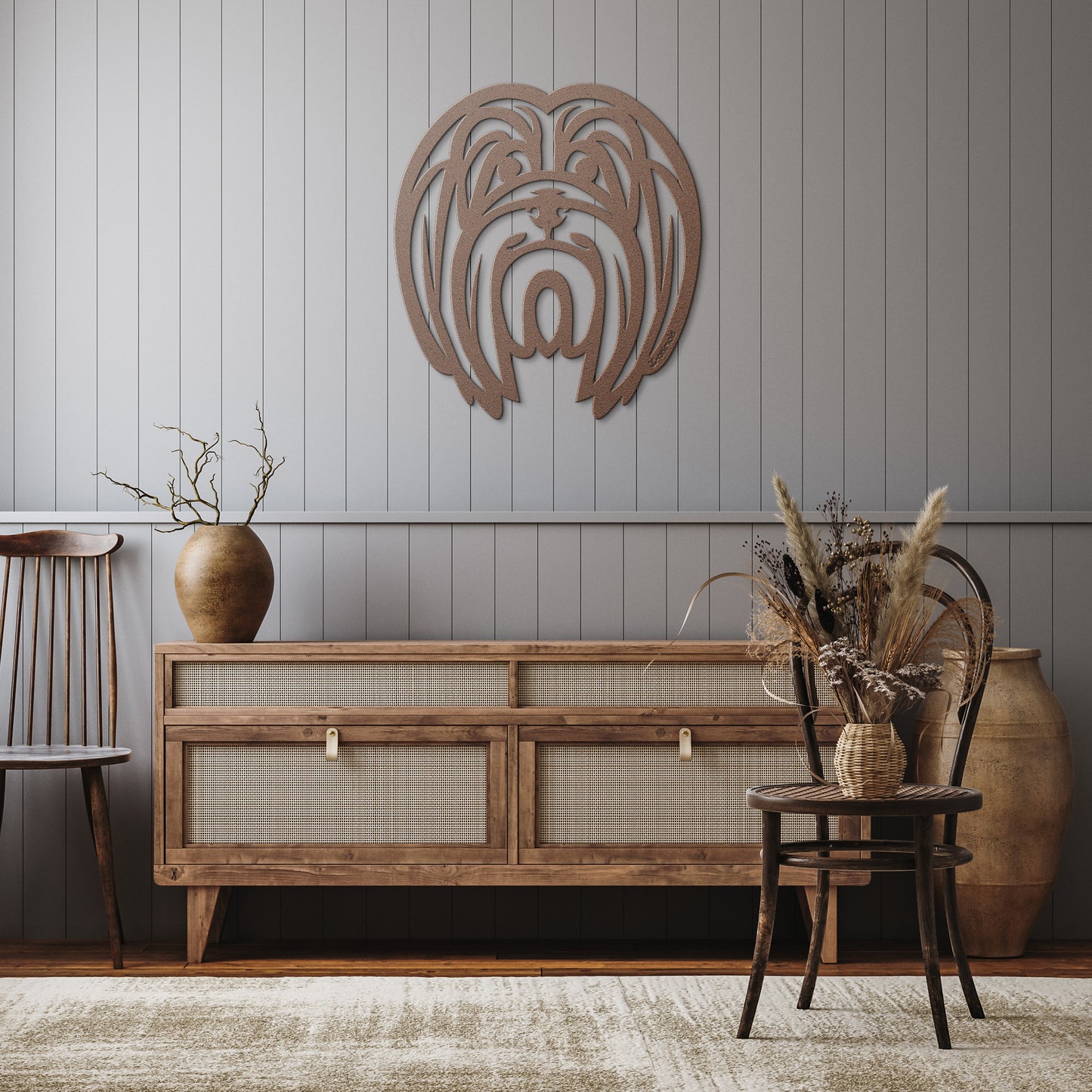 Lhasa Apso Cut Metal - Tribal