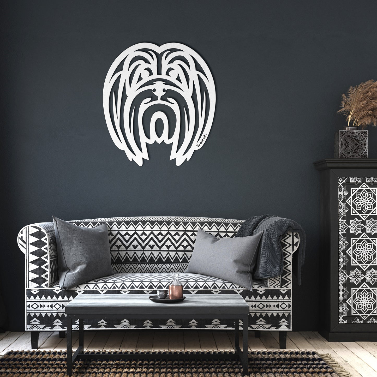 Lhasa Apso Cut Metal - Tribal