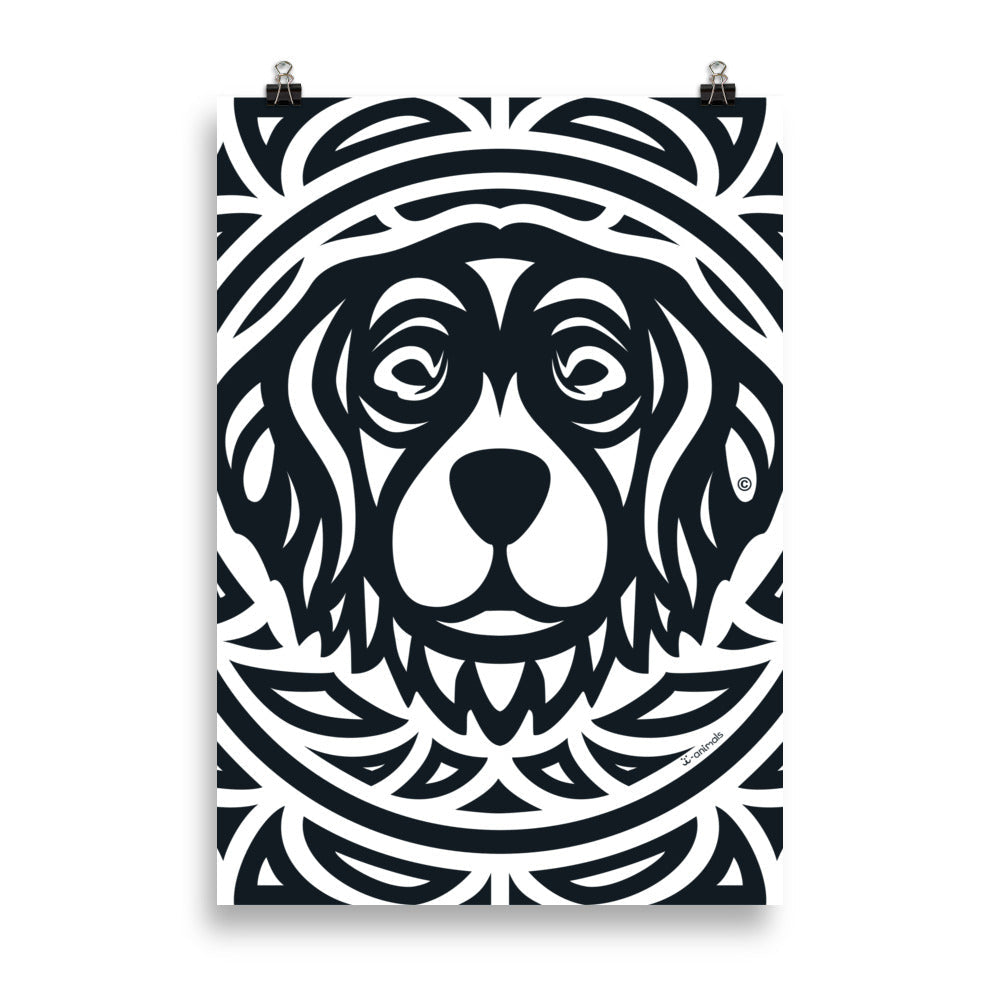 Poster Golden Retriever - Tribal i-animals