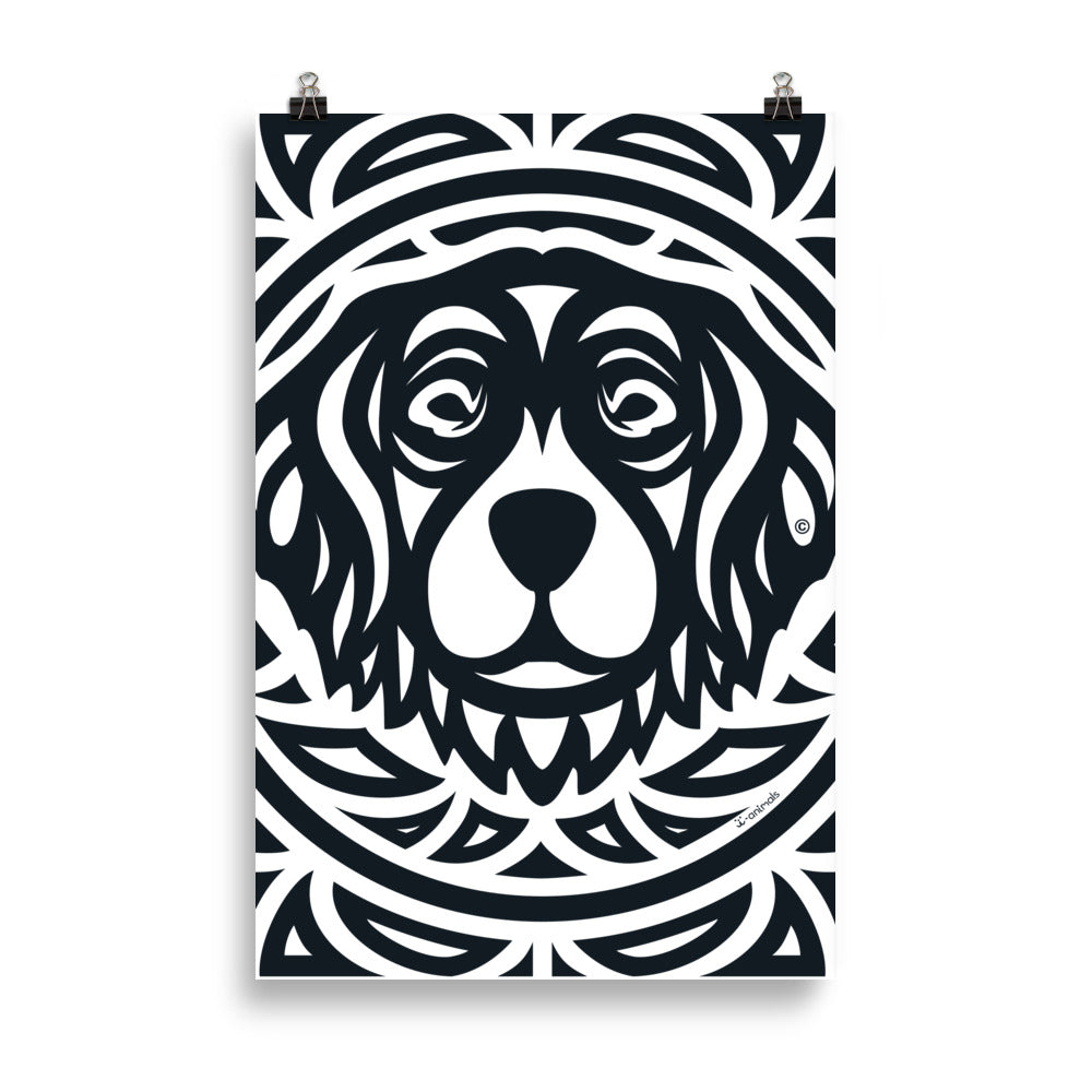 Poster Golden Retriever - Tribal i-animals