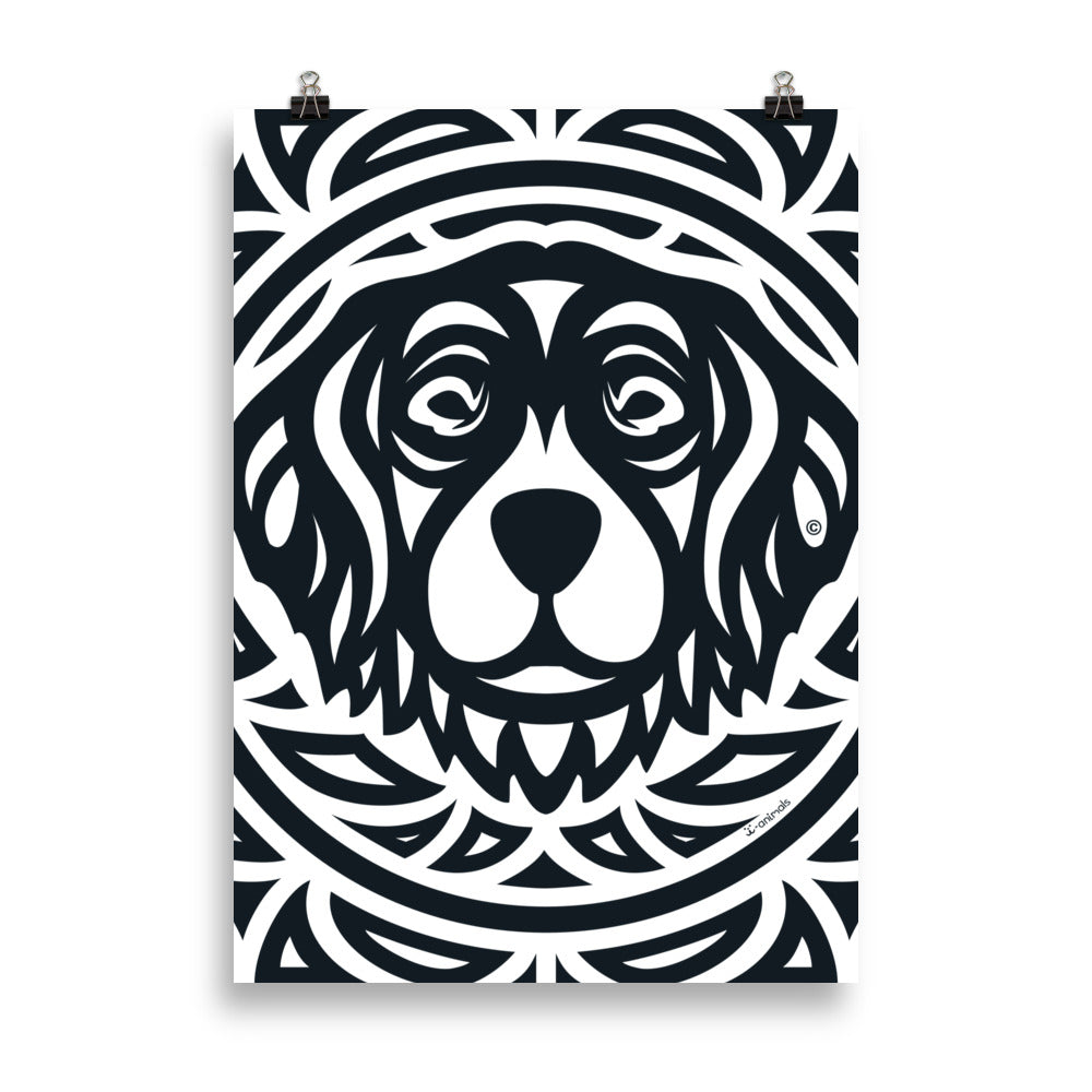 Poster Golden Retriever - Tribal i-animals