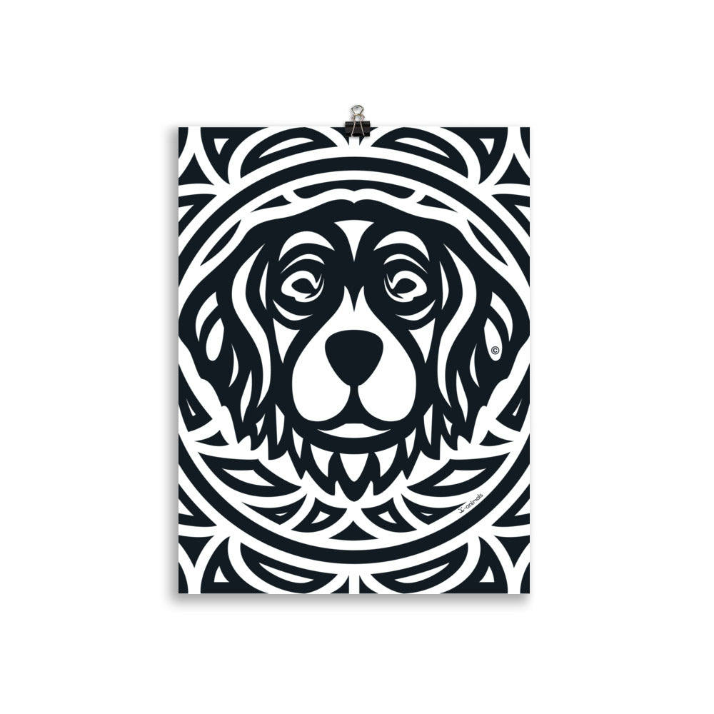 Poster Golden Retriever - Tribal i-animals