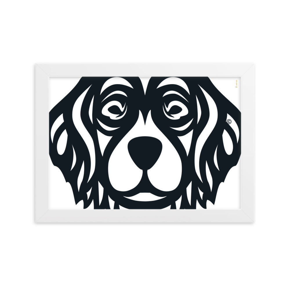 Poster emoldurado Golden Retriever - Tribal i-animals