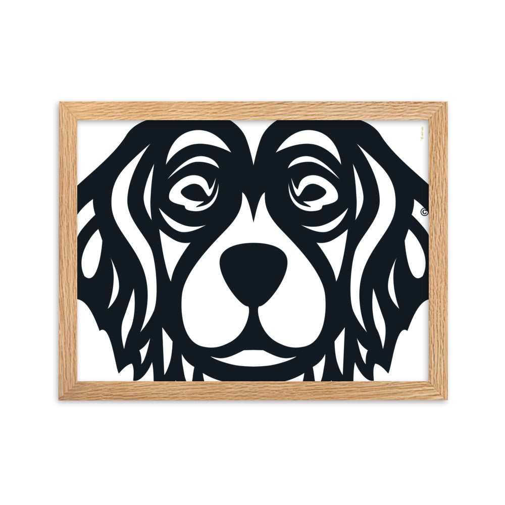 Poster emoldurado Golden Retriever - Tribal i-animals