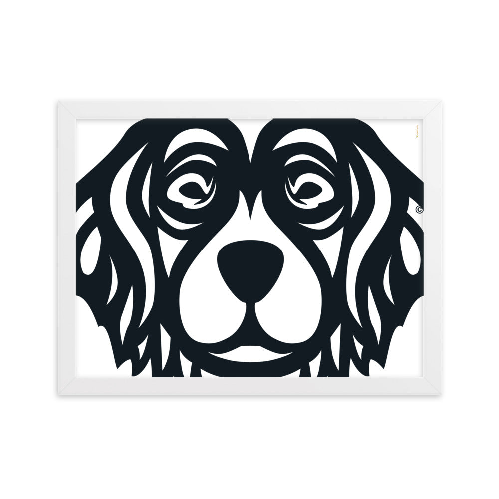Poster emoldurado Golden Retriever - Tribal i-animals
