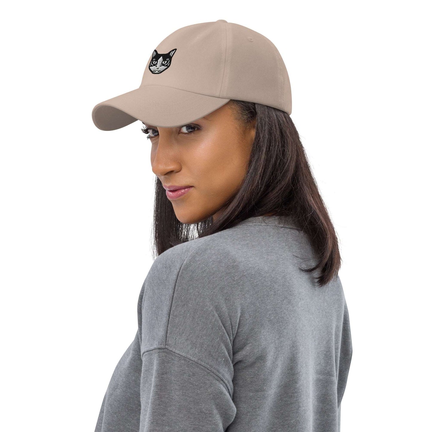 Classic hat - Black and White Cat - Tribal - Light Colors