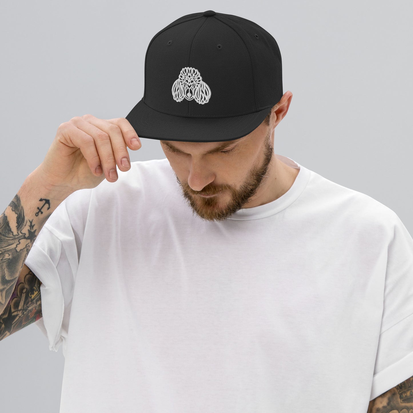 Boné Snapback Poodle - Tribal - i-animals