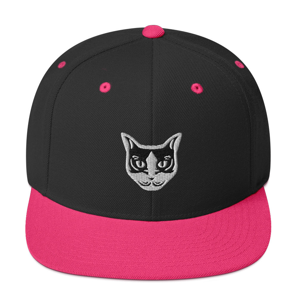 Boné Snapback Gato Preto e Branco - Tribal - i-animals