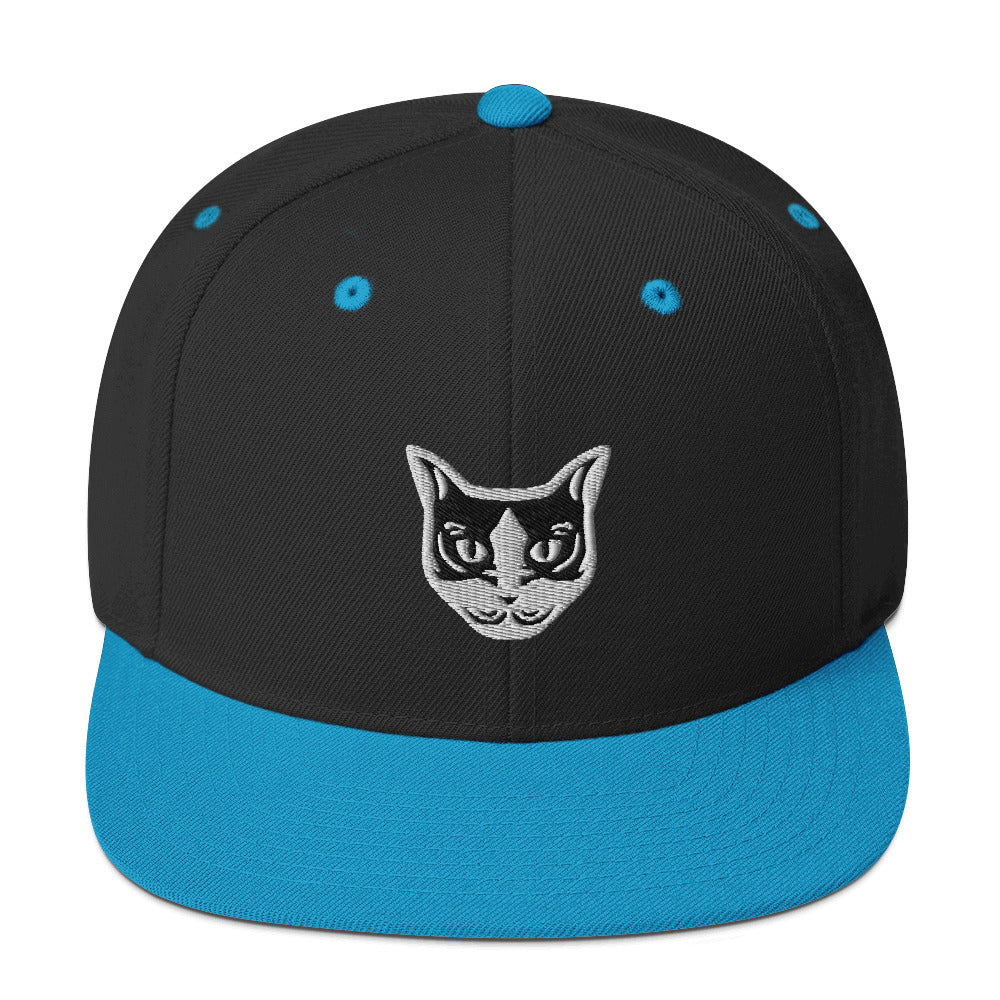 Boné Snapback Gato Preto e Branco - Tribal - i-animals