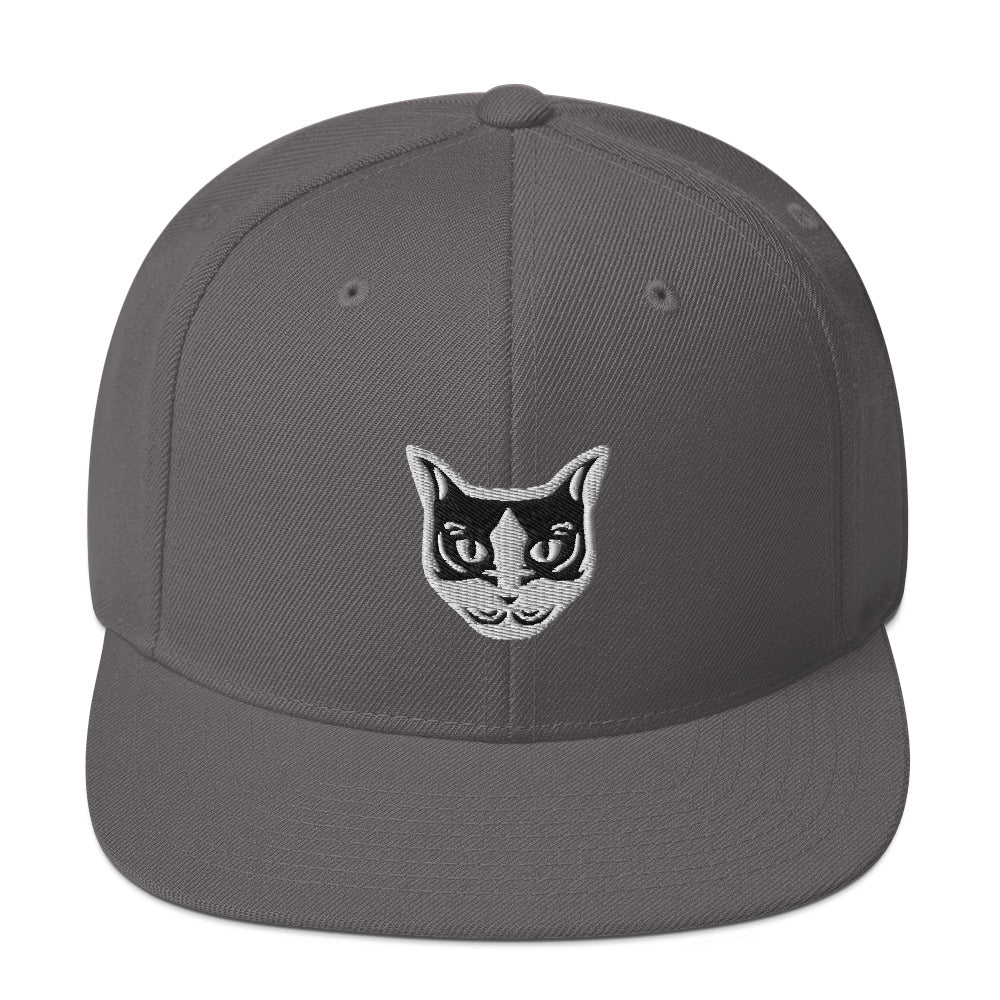 Boné Snapback Gato Preto e Branco - Tribal - i-animals