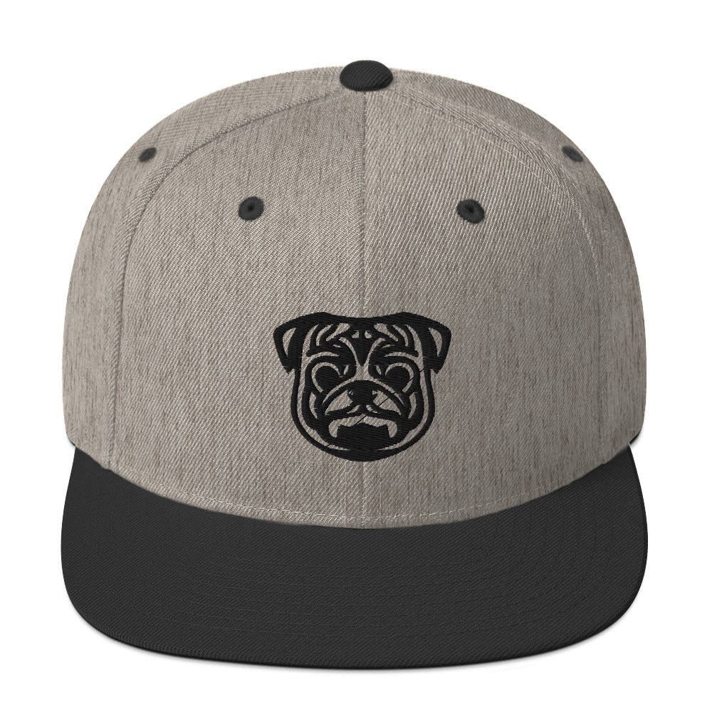 Boné Snapback Pug - Tribal - Cores claras - i-animals