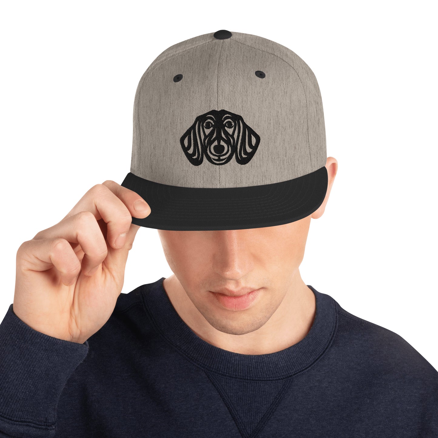 Boné Snapback Dachshund - Tribal - Cores claras - i-animals