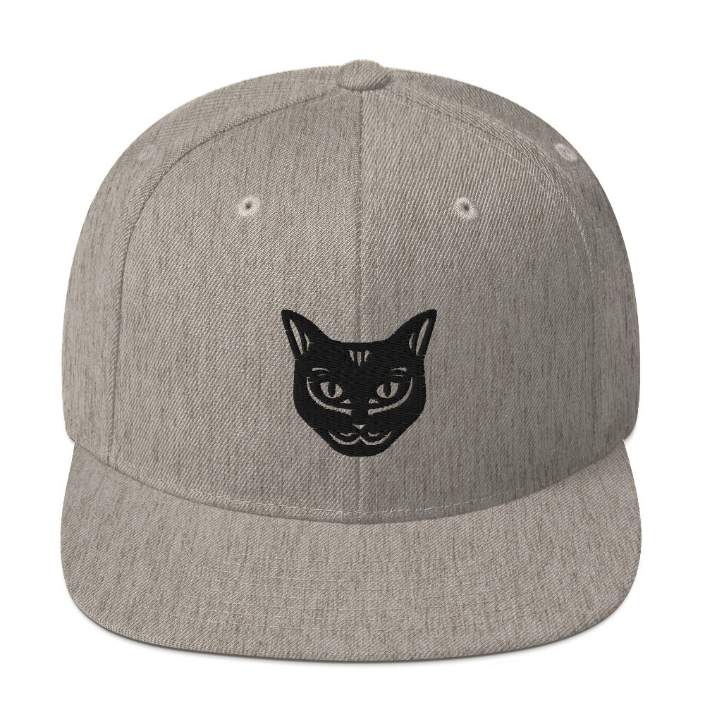 Boné Snapback Gato Preto - Tribal - Cores Claras - i-animals