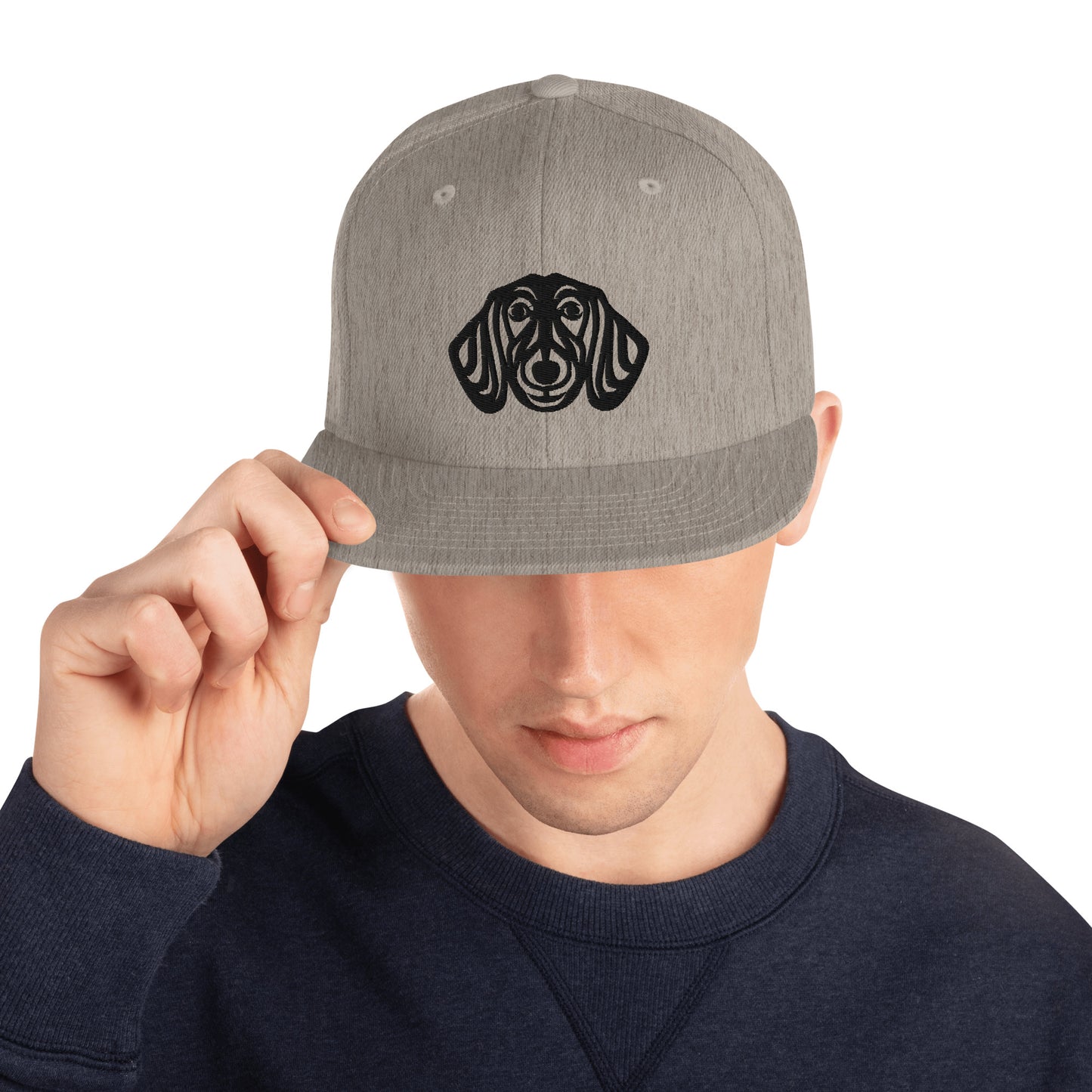 Boné Snapback Dachshund - Tribal - Cores claras - i-animals