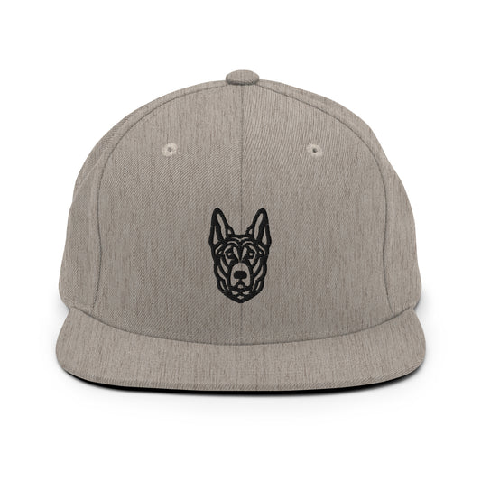 German Shepherd Snapback Cap - Tribal - Light Colors