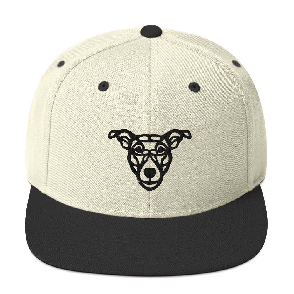Boné Snapback “cão vira-lata” - Tribal - Cores claras - i-animals
