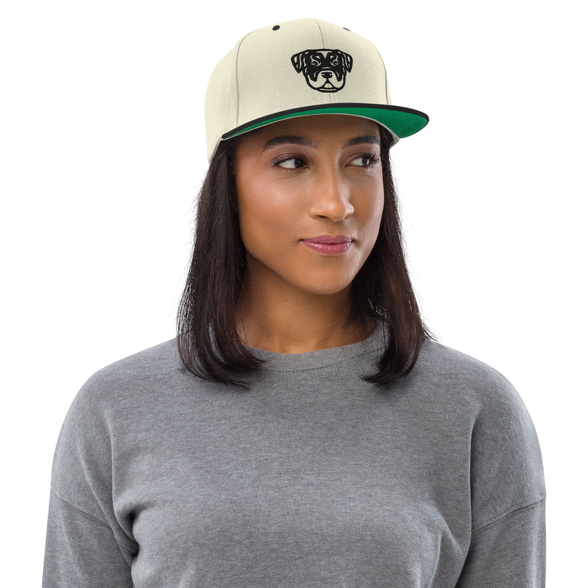 Boné Snapback Rottweiler - Tribal - Cores claras - i-animals